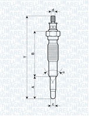 MAGNETI MARELLI 062900077304 -  Свеча накаливания